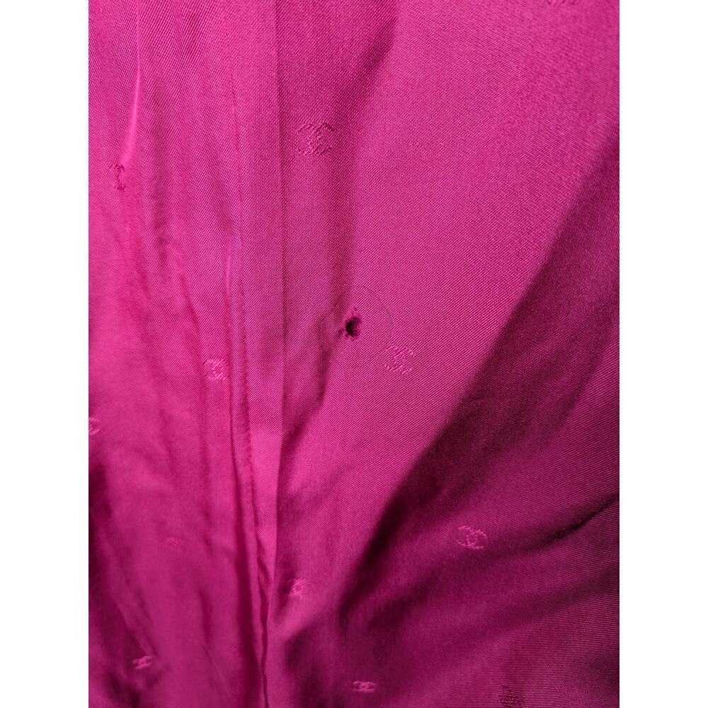 CHANEL Wool Jacket Blazer Hot Pink size 48 with 4 Front Pockets - Picture 6 of 15